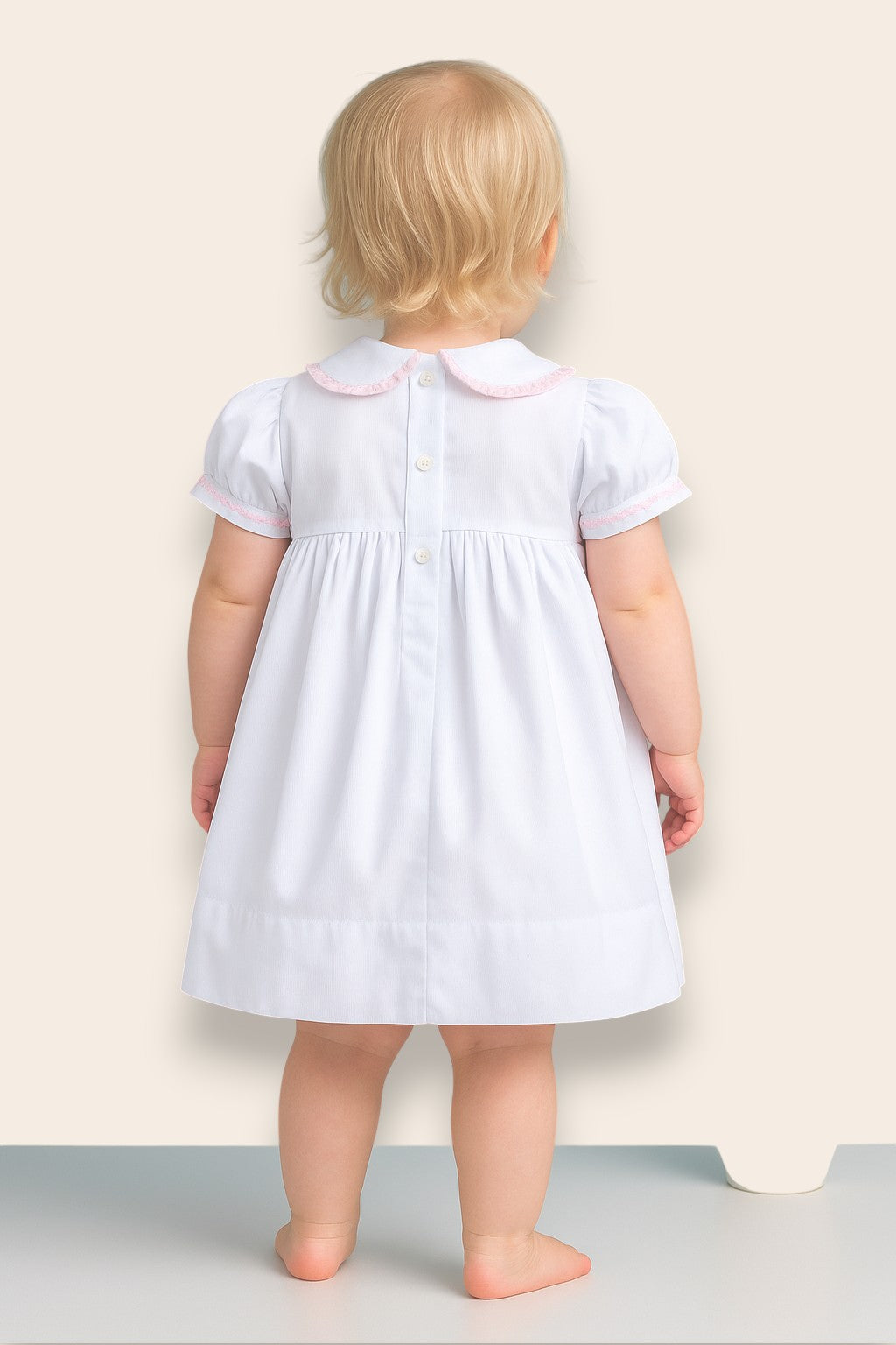 Alessandra White Embroidery Dress