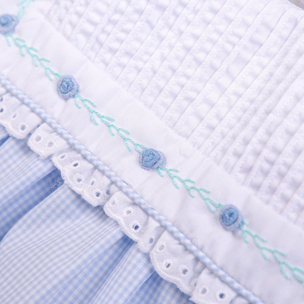 Annette Blue Embroidery Dress