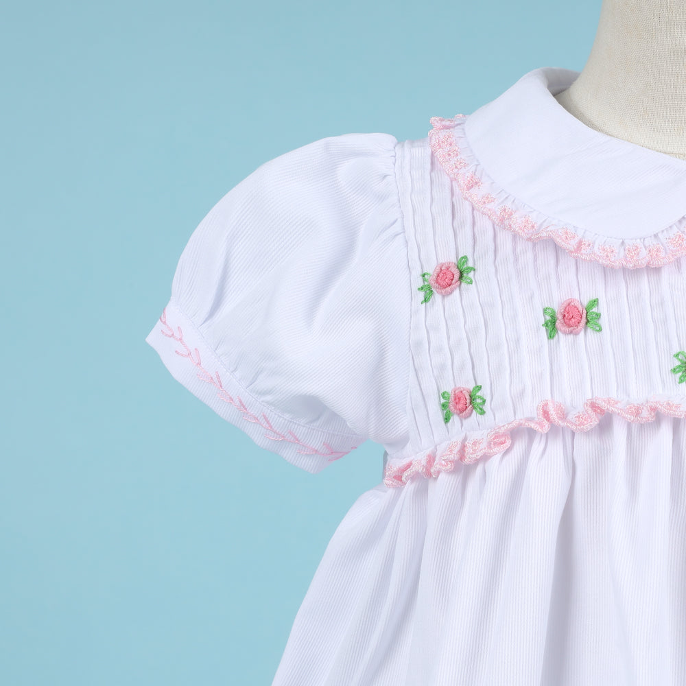 Alessandra White Embroidery Dress
