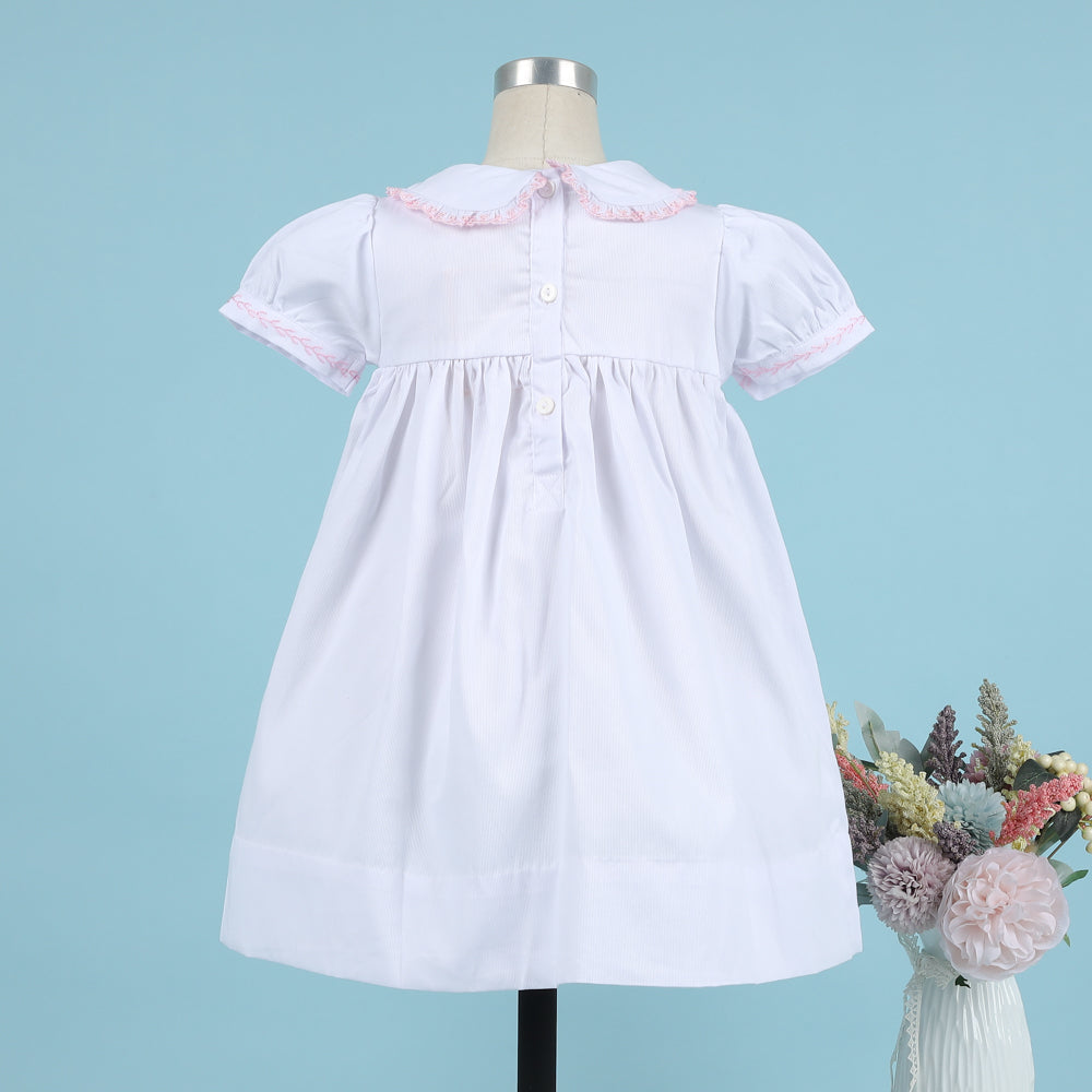 Alessandra White Embroidery Dress