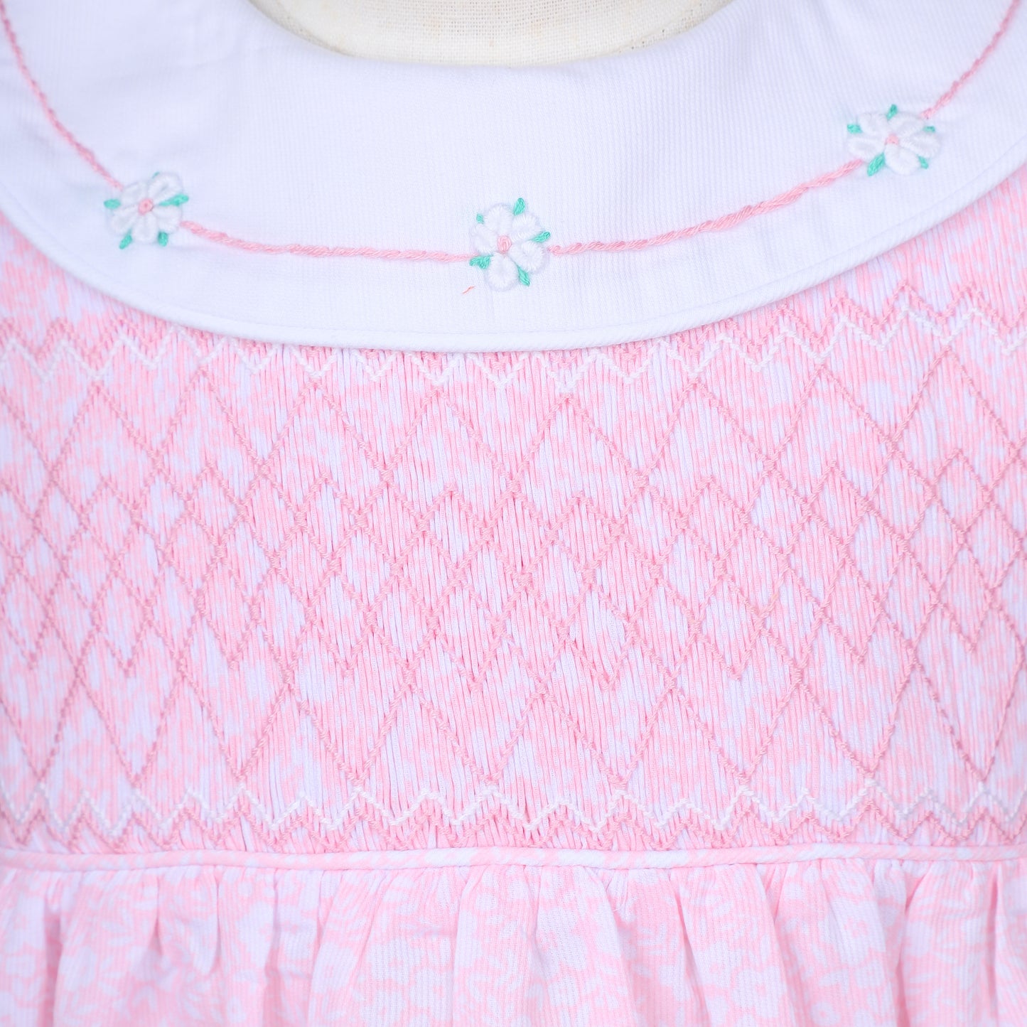 Norve Pink Embroidery Dress