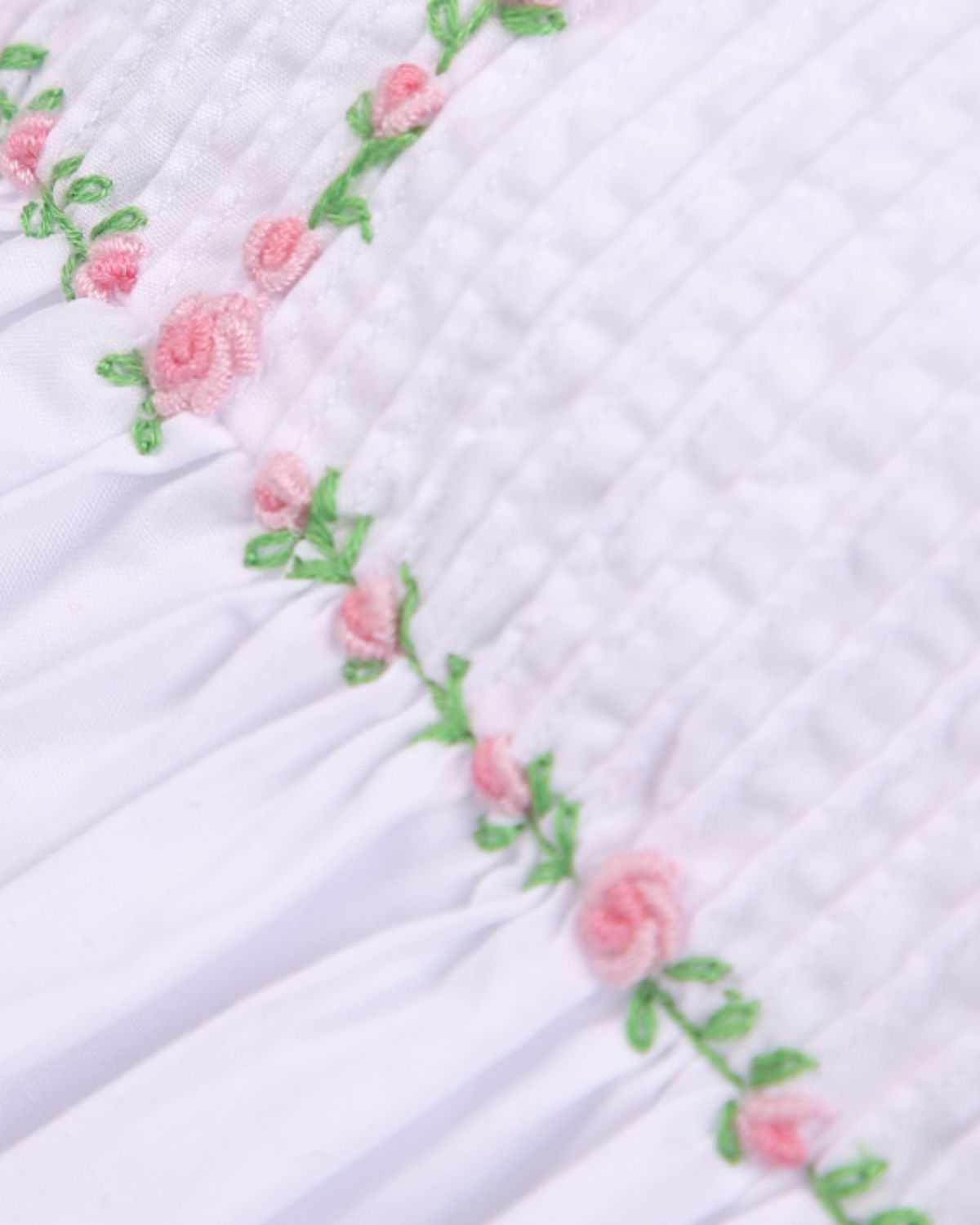 Lia Embroidered White Flower Dress