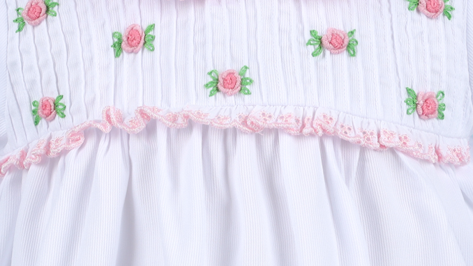 Alessandra White Embroidery Dress