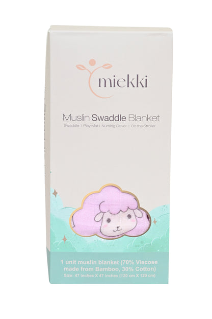 Baby swaddle Blanket-Sheep (white)