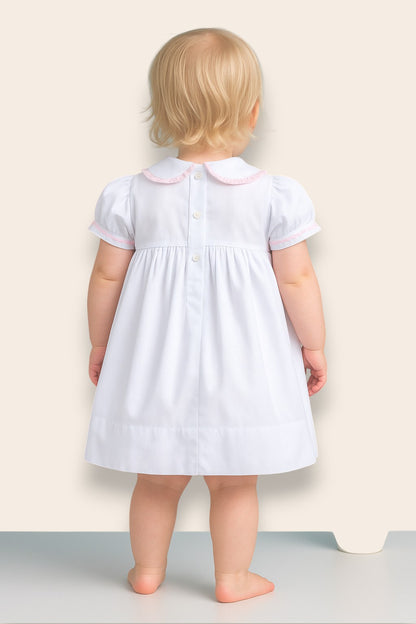 Alessandra White Embroidery Dress