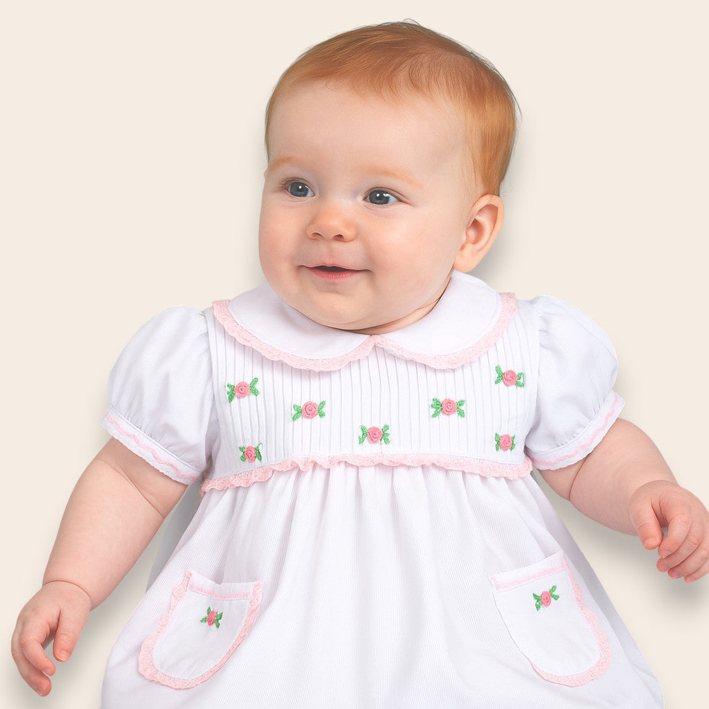 Alessandra White Embroidery Dress