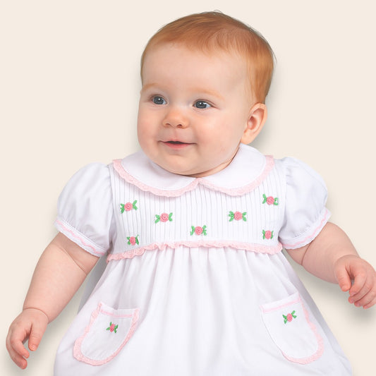 Alessandra White Embroidery Dress