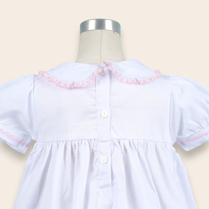 Alessandra White Embroidery Dress