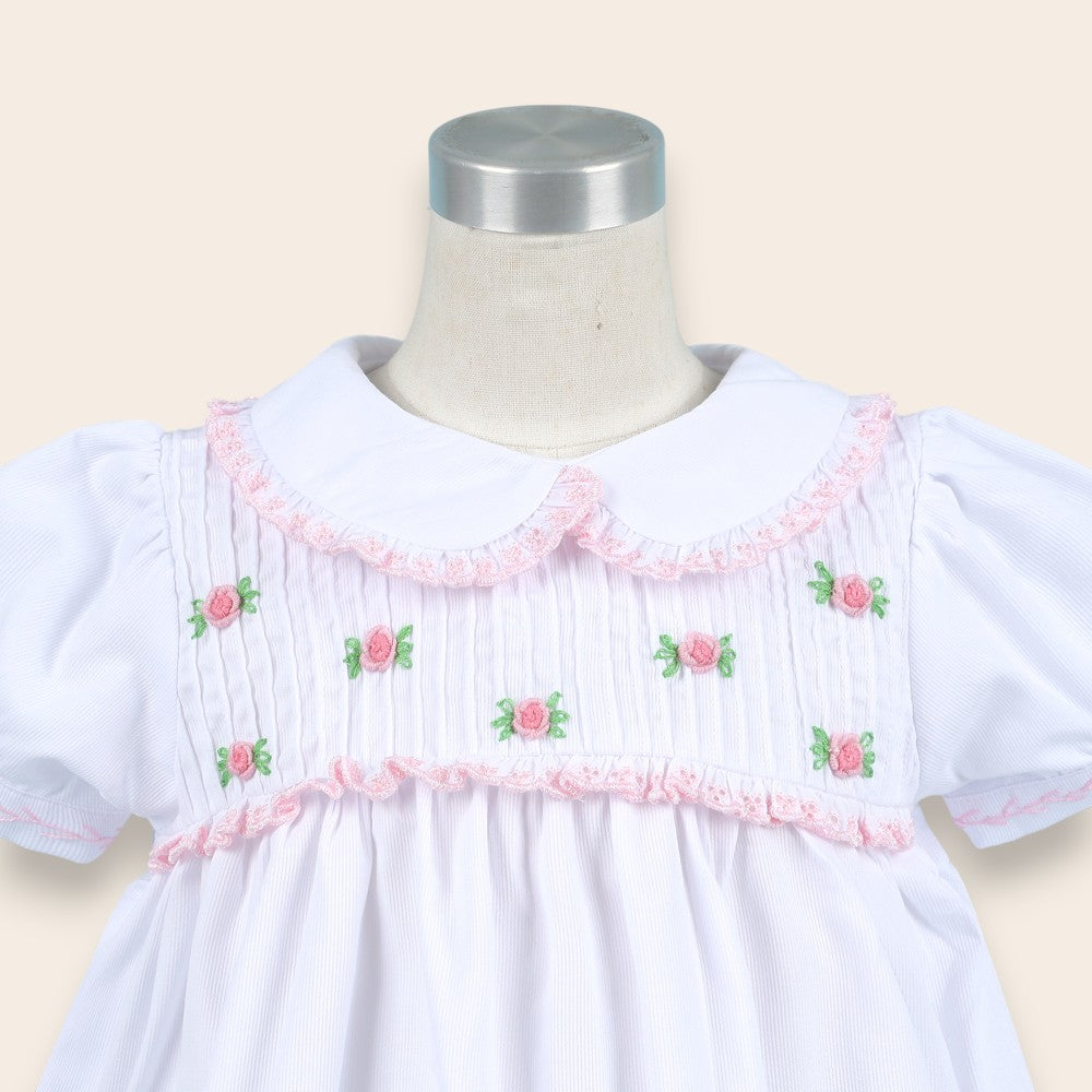 Alessandra White Embroidery Dress