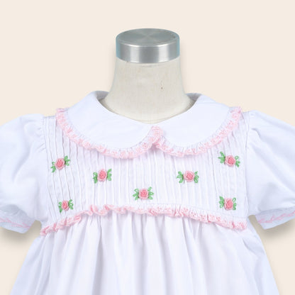 Alessandra White Embroidery Dress