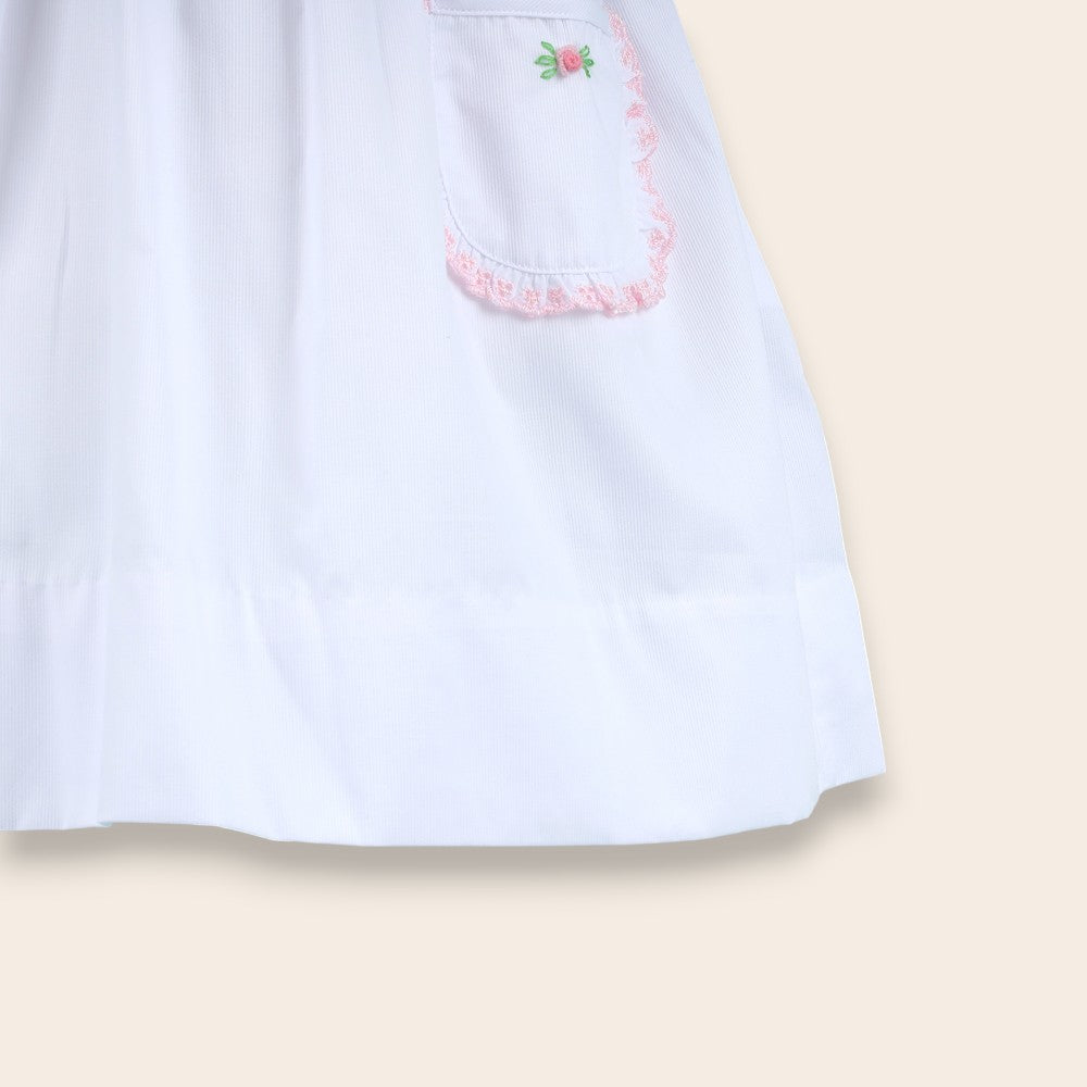 Alessandra White Embroidery Dress