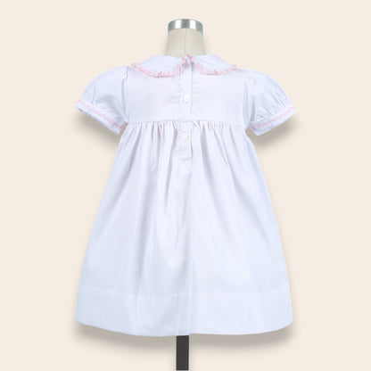 Alessandra White Embroidery Dress