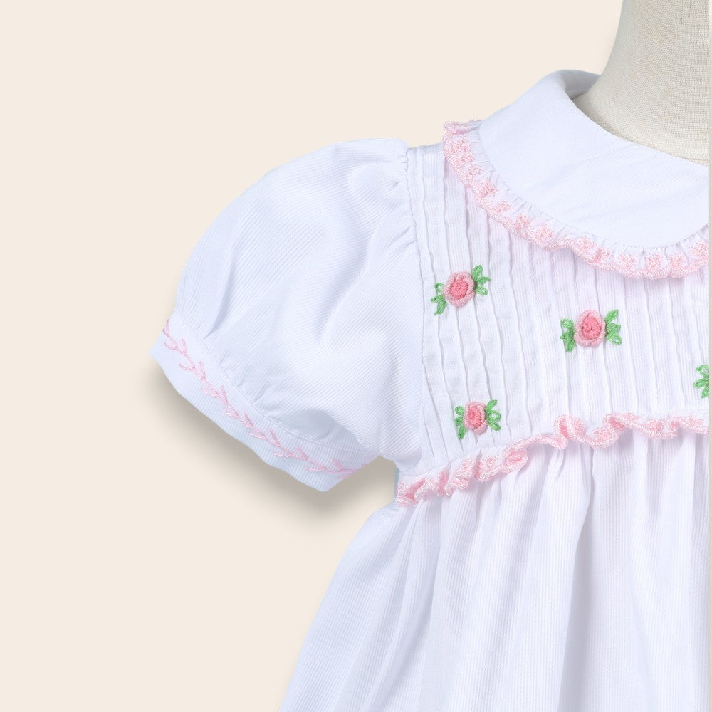 Alessandra White Embroidery Dress