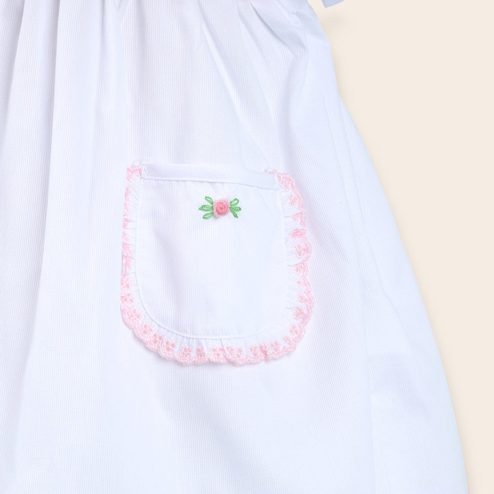 Alessandra White Embroidery Dress