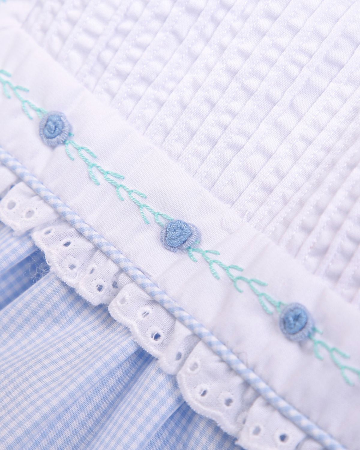 Annette Blue Embroidery Dress