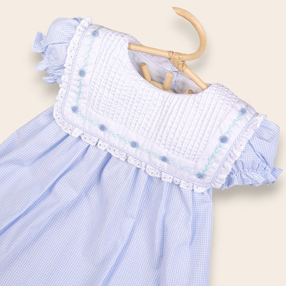 Annette Blue Embroidery Dress