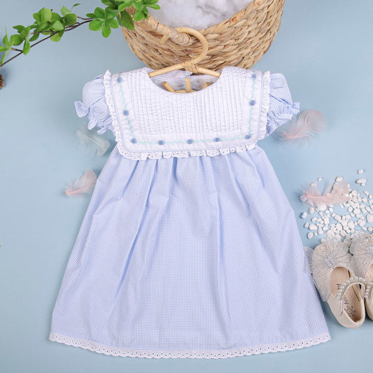 Annette Blue Embroidery Dress