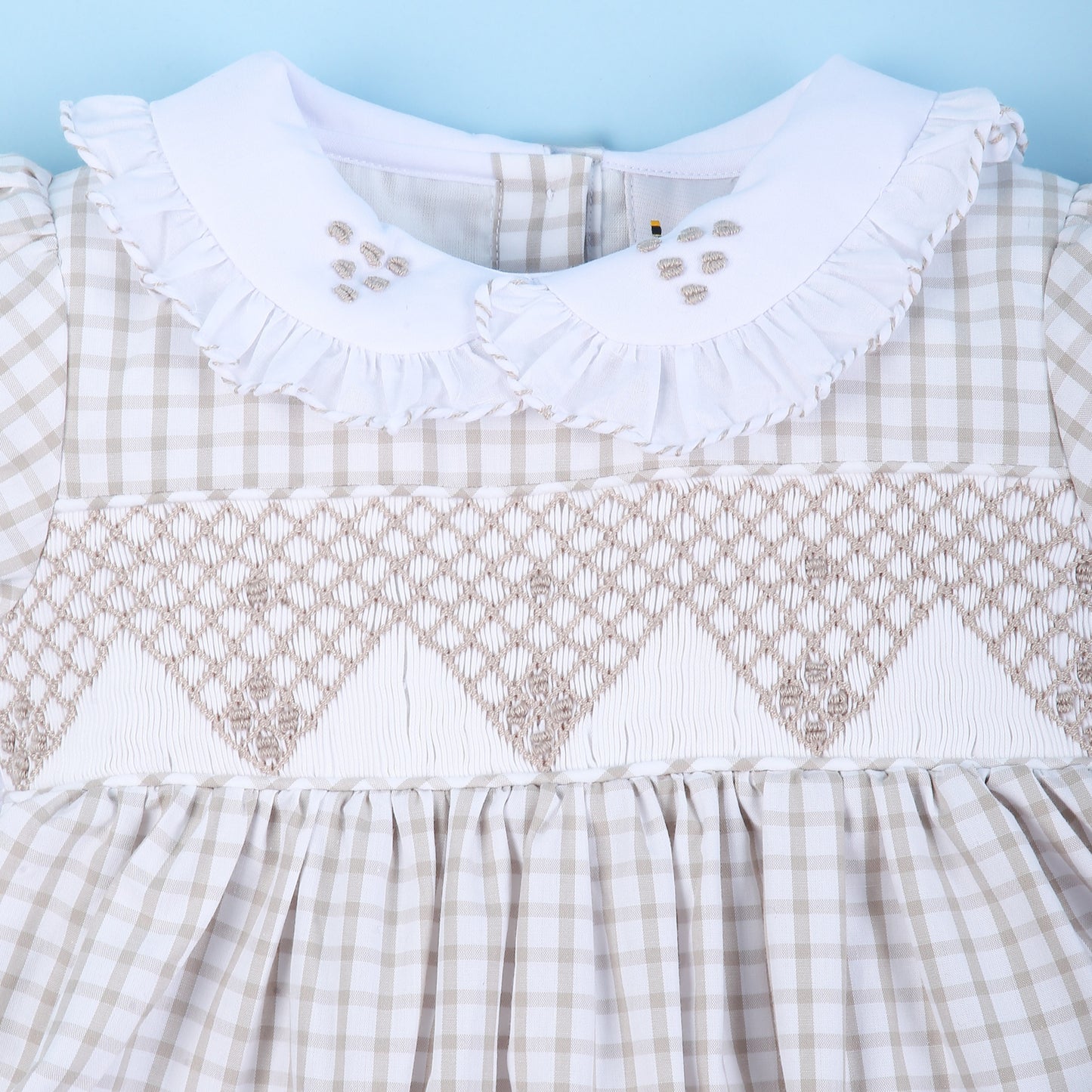 Daniela Geometric Smocked Dress