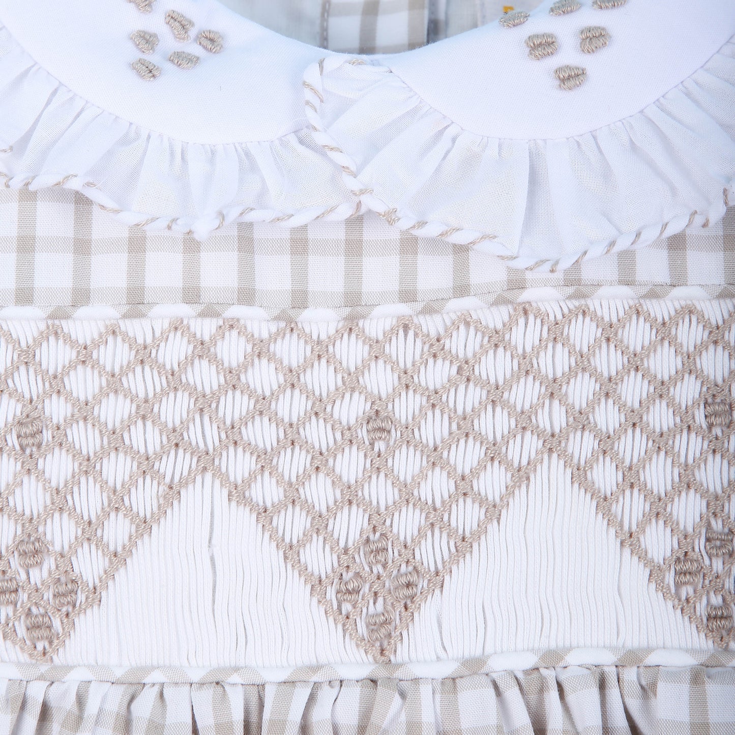 Daniela Geometric Smocked Dress