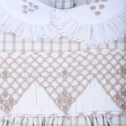 Daniela Geometric Smocked Dress