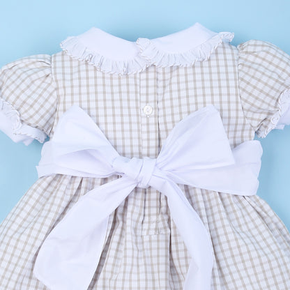 Daniela Geometric Smocked Dress