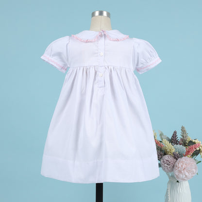 Alessandra White Embroidery Dress