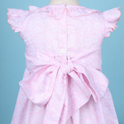Mirella Pink Hand-Smocked Dress