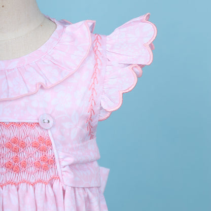 Mirella Pink Hand-Smocked Dress