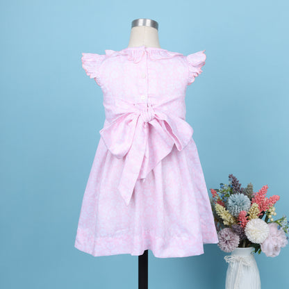 Mirella Pink Hand-Smocked Dress