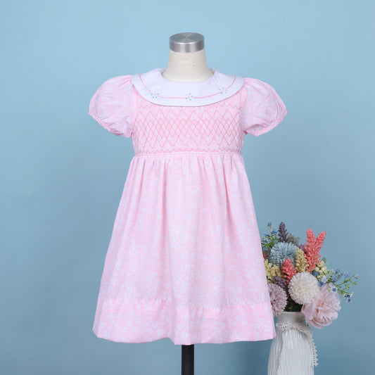 Norve Pink Embroidery Dress