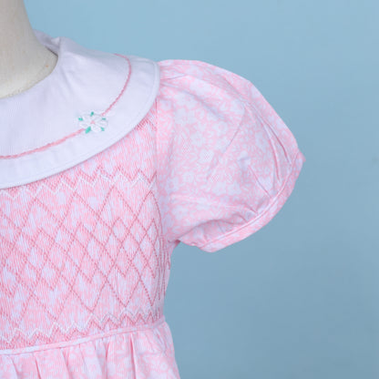 Norve Pink Embroidery Dress