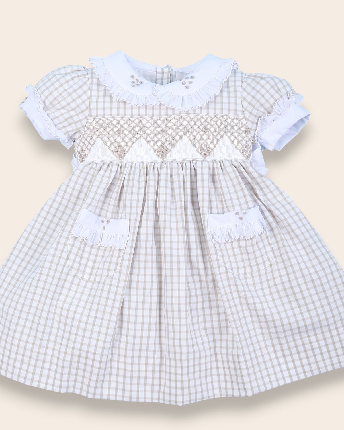 Daniela Geometric Smocked Dress
