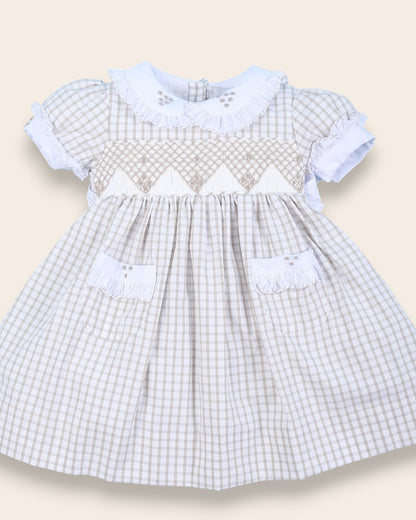 Daniela Geometric Smocked Dress