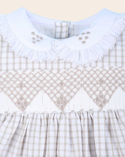 Daniela Geometric Smocked Dress