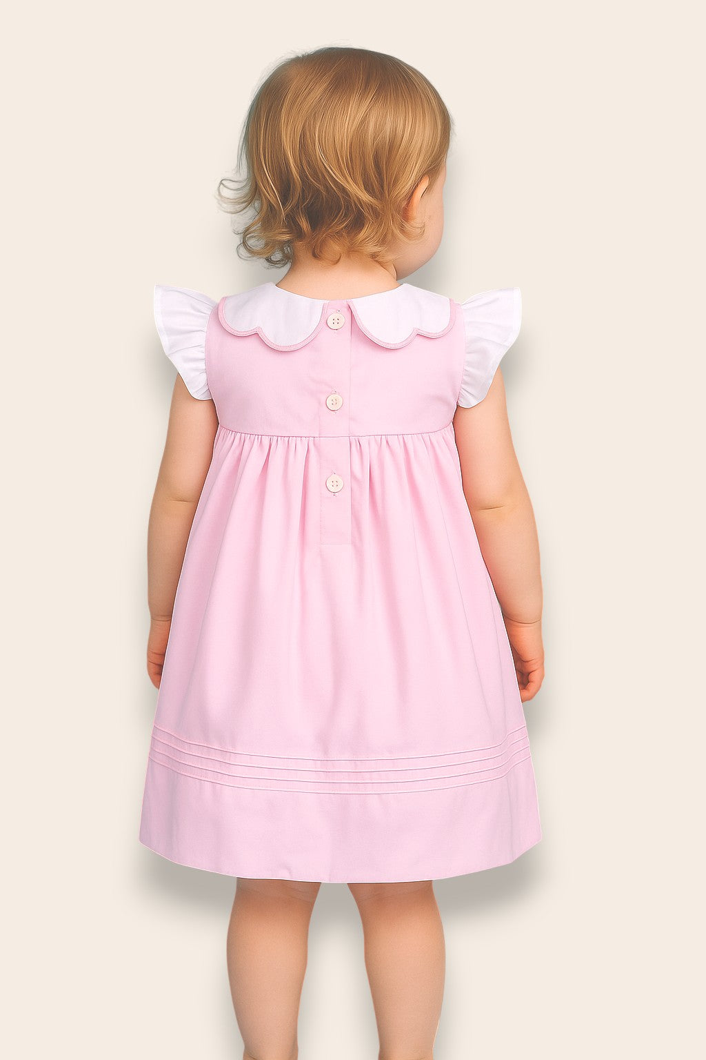 Isabella Pink Embroidery Dress