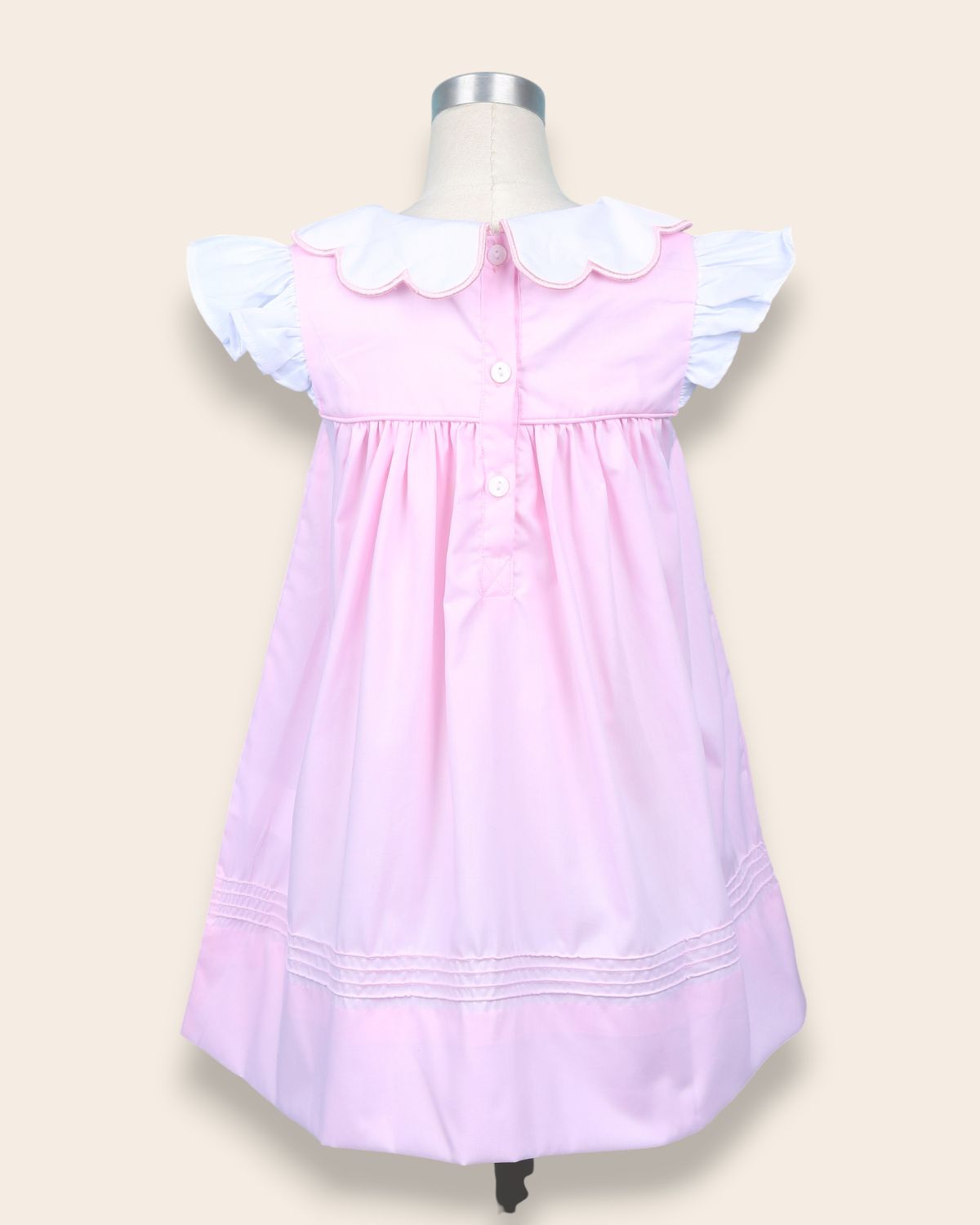 Isabella Pink Embroidery Dress