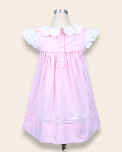Isabella Pink Embroidery Dress