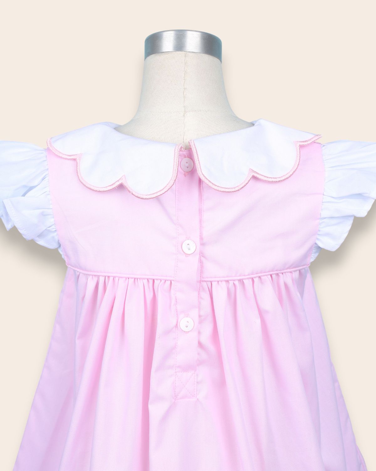 Isabella Pink Embroidery Dress