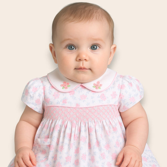 Martina Pink Floral Dress