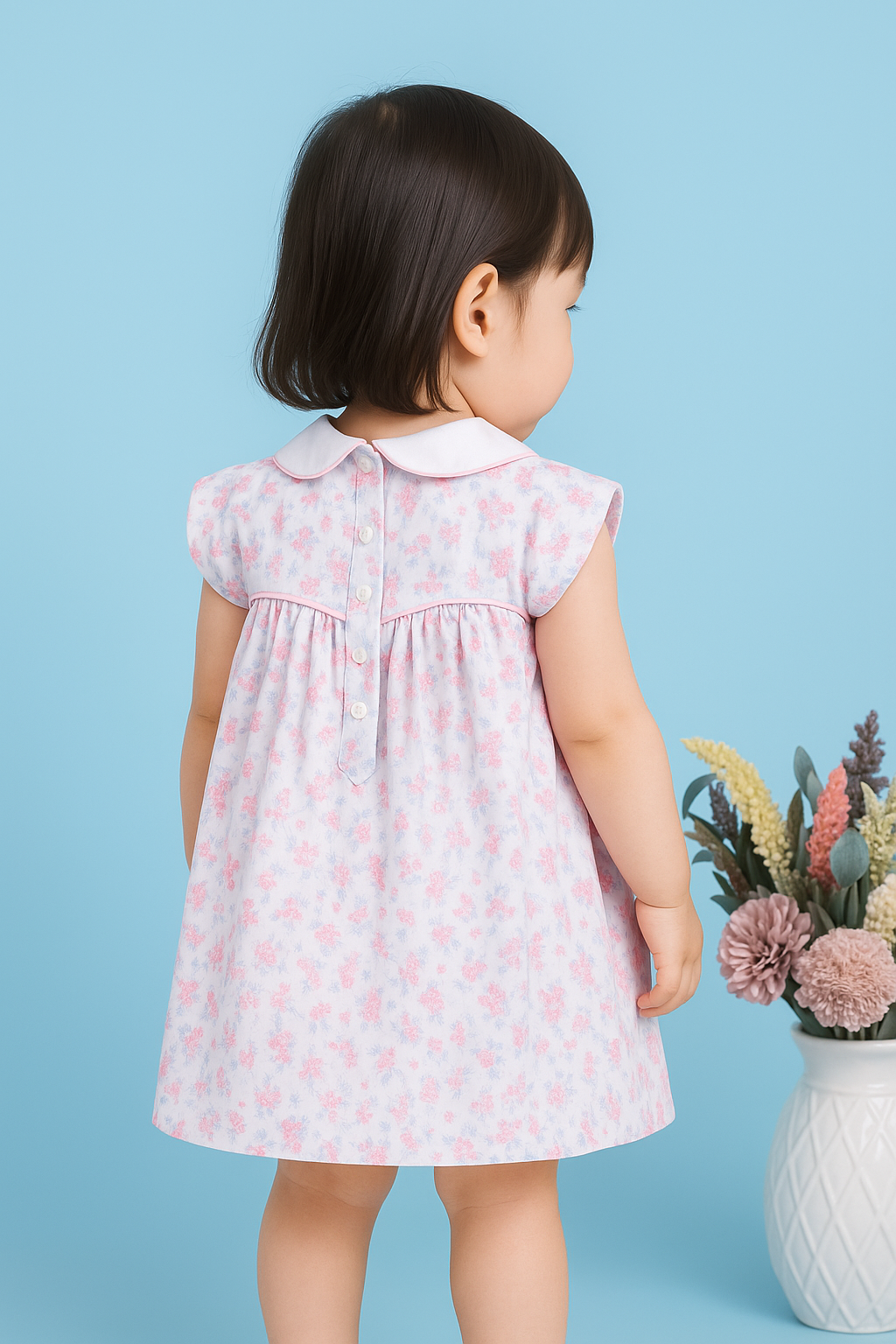 Martina Pink Floral Dress