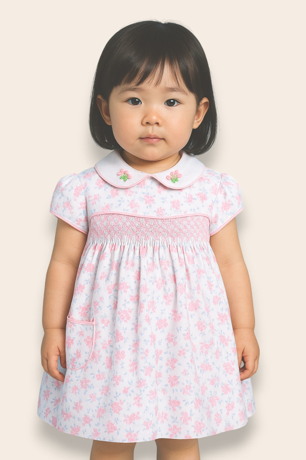 Martina Pink Floral Dress