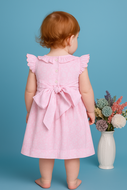 Mirella Pink Hand-Smocked Dress