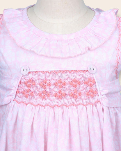 Mirella Pink Hand-Smocked Dress