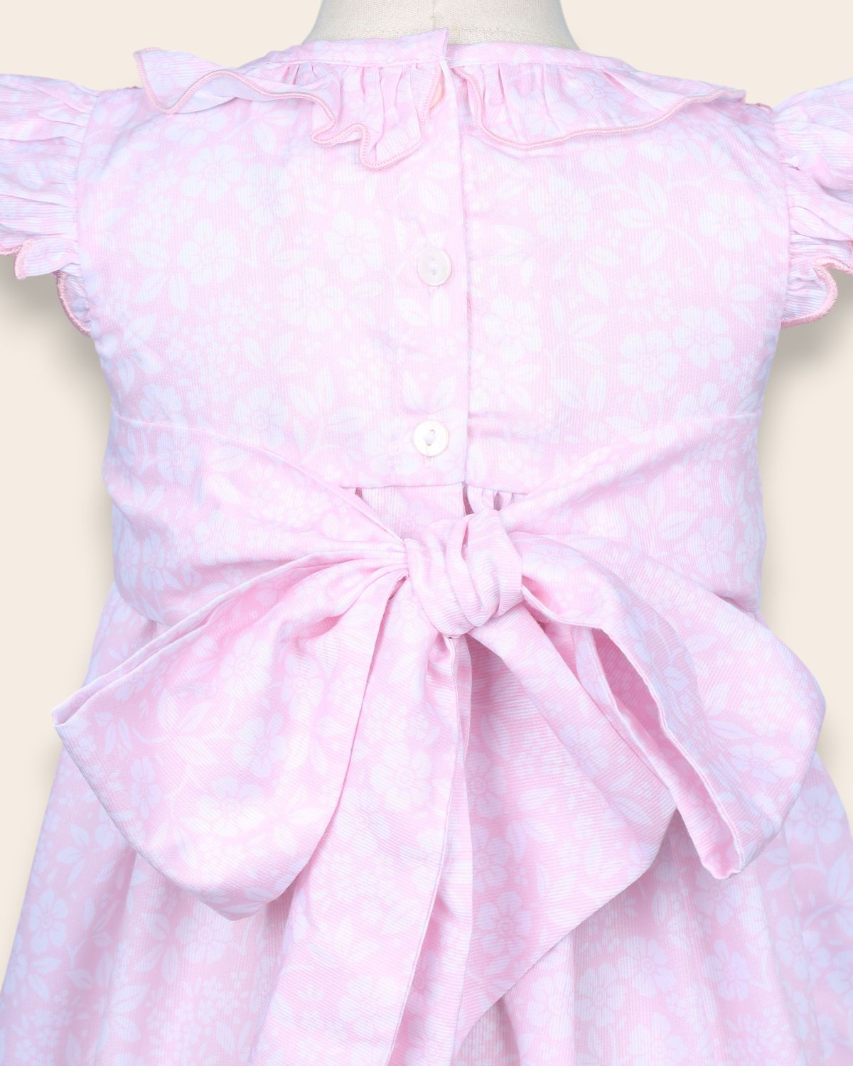 Mirella Pink Hand-Smocked Dress