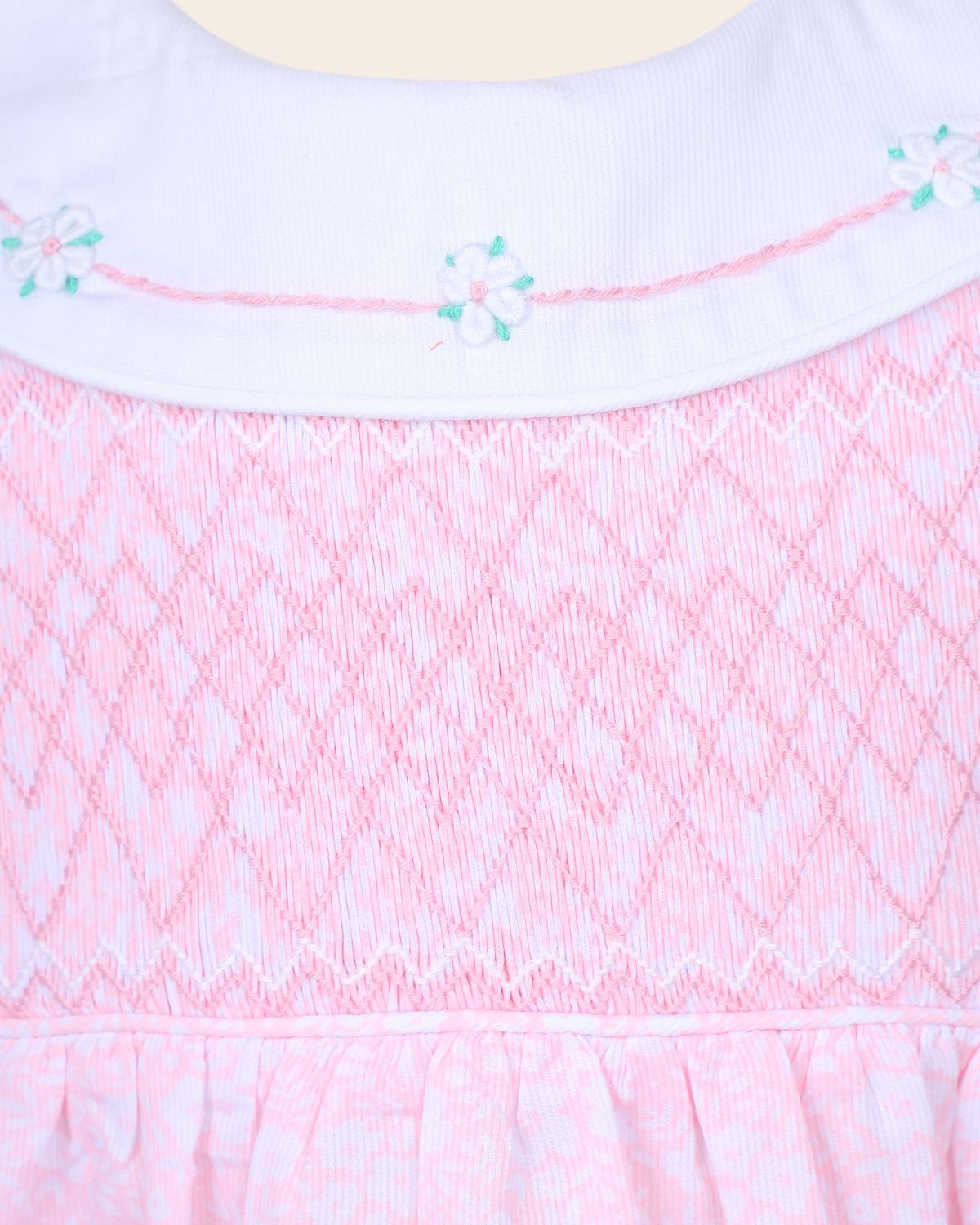 Norve Pink Embroidery Dress
