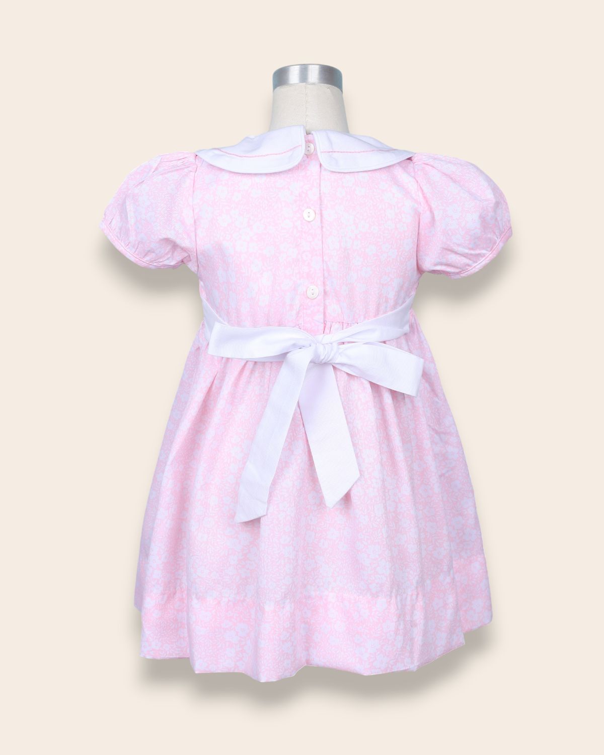 Norve Pink Embroidery Dress