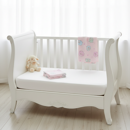 Baby Swaddle Blanket- Sheep (pink)