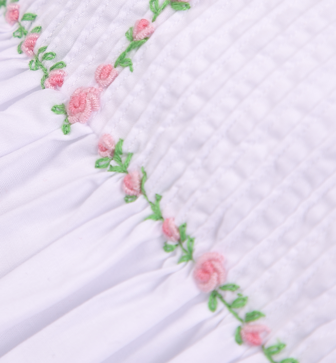 Lia Embroidered White Flower Dress