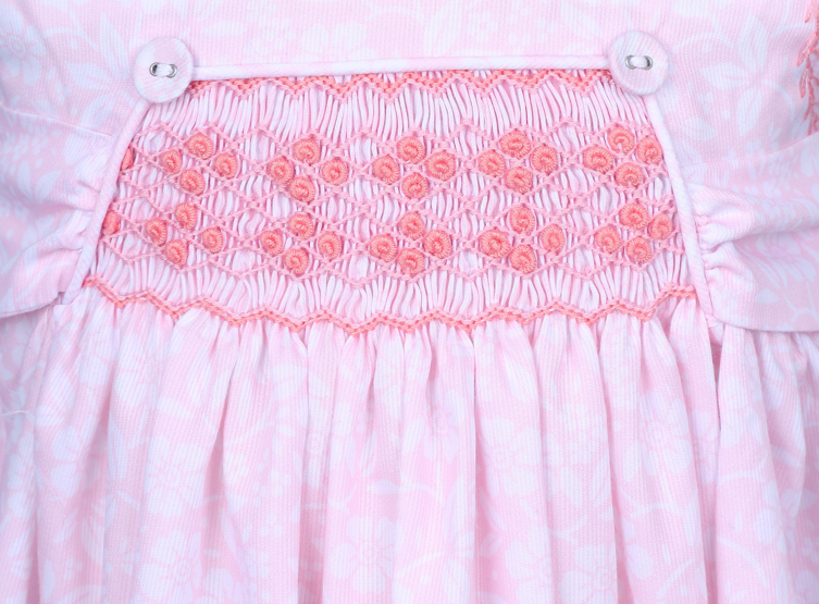 Mirella Pink Hand-Smocked Dress