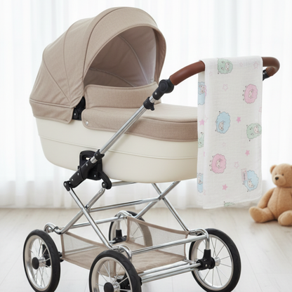 Baby swaddle Blanket-Sheep (white)